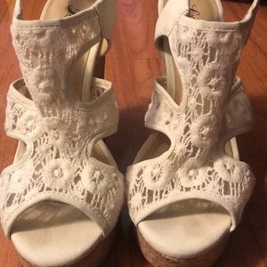 LAST CALL: Lucky brand 5 and 1/2 in cork wedges